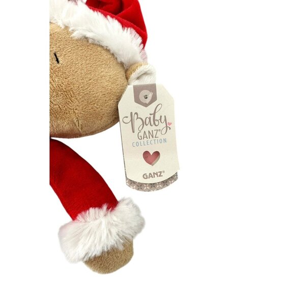 Baby Ganz Plush Teddy Bear Rattle Christmas Red Santa Elf 12" Stuffed Animal - Picture 5 of 11